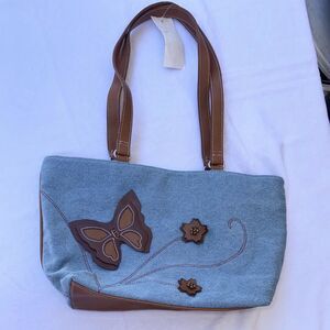 Charter Club Y2K denim BUTTERFLY SHOULDER BAG